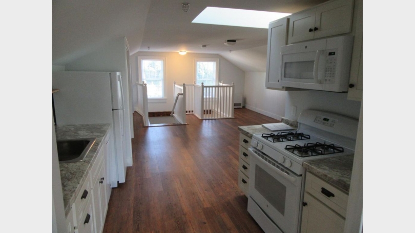View of Kitchen to living room