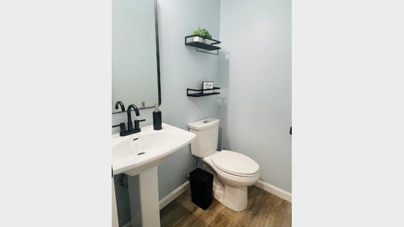 first floor half bathroom