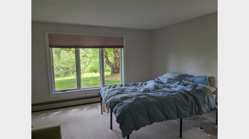 Large Bedroom with view and large storage closet