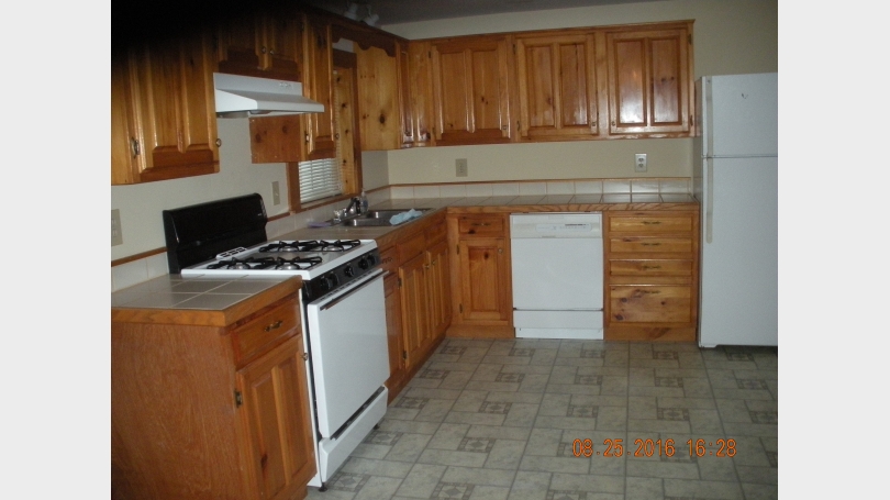 Kitchen with cabinets
