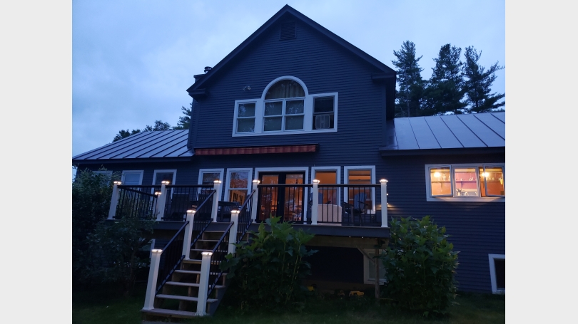 back of house facing Dartmouth skiway