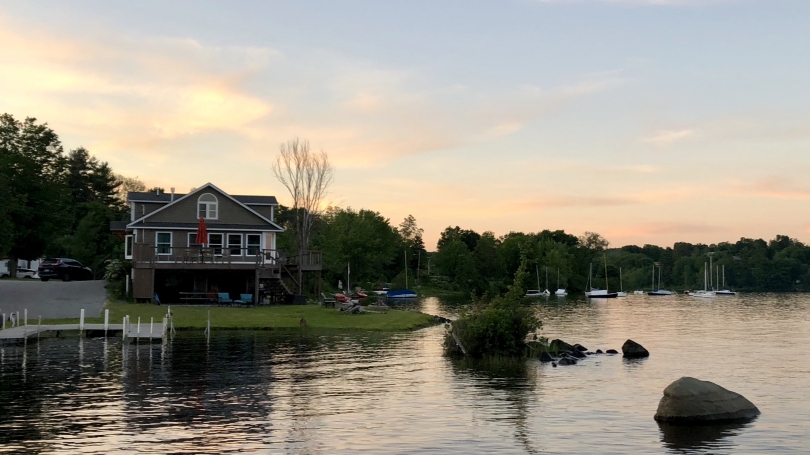 from the water