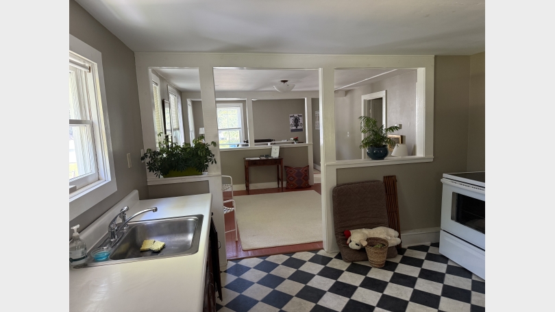 Kitchen into Living Room