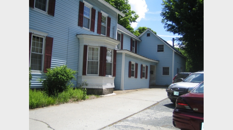 Outside apartment, from driveway Outside apartment, from driveway