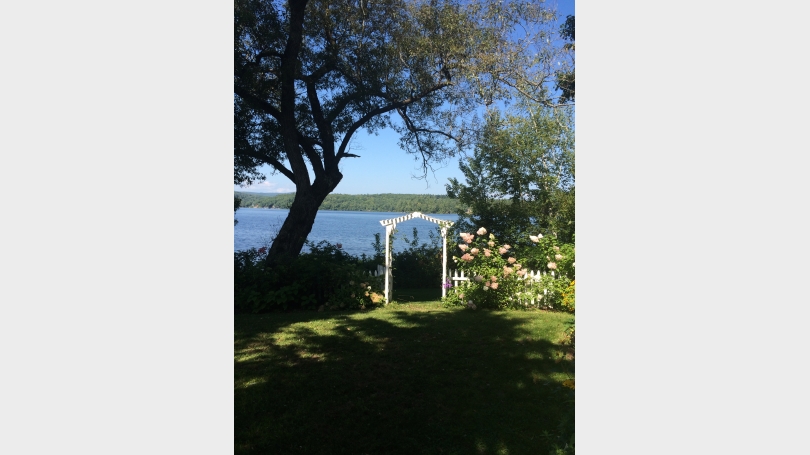 View of lake from back of the house